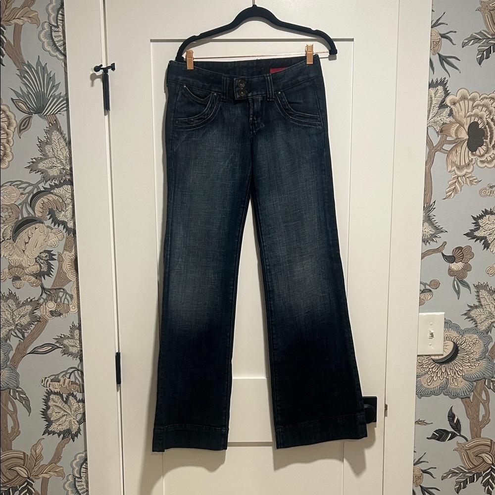 Express Classic Dark Blue, Wide-Leg, Women's Jeans